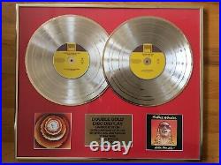 Stevie Wonder Double Disc Gold Record Display Award Plaque Limited Edition