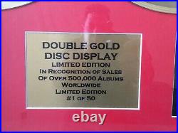 Stevie Wonder Double Disc Gold Record Display Award Plaque Limited Edition