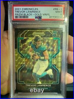 Superfractor Gold Vinyl /5 Psa 9 Prizm Black 2021 Trevor Lawrence Rookie