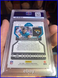 Superfractor Gold Vinyl /5 Psa 9 Prizm Black 2021 Trevor Lawrence Rookie