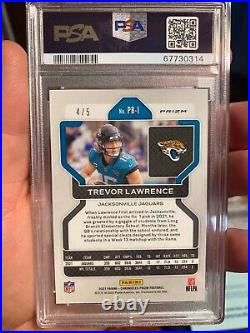 Superfractor Gold Vinyl /5 Psa 9 Prizm Black 2021 Trevor Lawrence Rookie