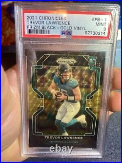 Superfractor Gold Vinyl /5 Psa 9 Prizm Black 2021 Trevor Lawrence Rookie