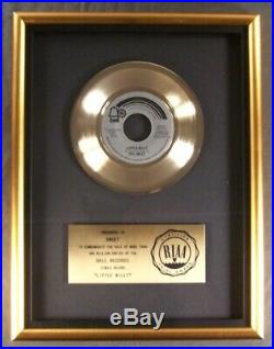 Sweet Little Willy 45 Gold RIAA Record Award Bell Records To The Sweet