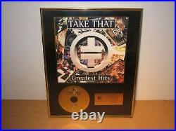 TAKE THAT GOLD RECORD AWARD von 1996 FÜR 250000 VERKAUFTE CDs BMG TOP RAR
