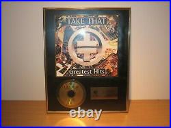 TAKE THAT GOLD RECORD AWARD von 1996 FÜR 250000 VERKAUFTE CDs BMG TOP RAR