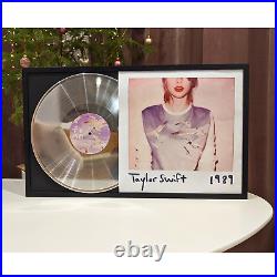 TAYLOR SWIFT 1989 24k Gold 12 Record Wood Oak Framed Display Award Album