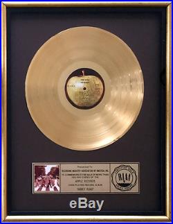 THE BEATLES Abbey Road RIAA Gold Record Award PRESENTED TO THE RIAA! With COA