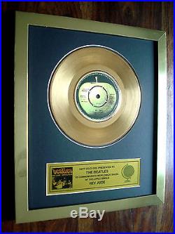 The Beatles Hey Jude 24kt Gold Disc Record Award 7 Single