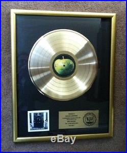 THE BEATLES RIAA Gold Record Framed Sales Award HEY JUDE