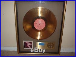 THE CARS RIAA GOLD RECORD AWARD THE CARS Incredibly Rare Floater for Debut LP