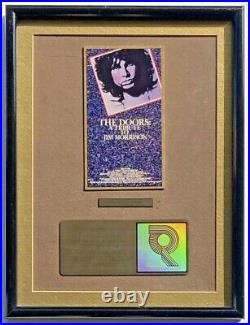THE DOORS A Tribute To Jim Morrison GOLD RECORD VIDEO AWARD To Danny Sugerman