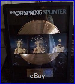 THE OFFSPRING Splinter RIAA Gold Record Award