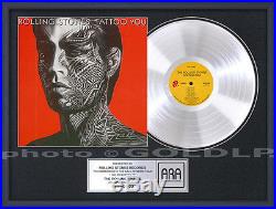 THE ROLLING STONES TATTOO YOU LP PLATINUM RECORD AWARD rare gold cd mint gift