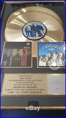 THIRD DAY Time and Come Together RIAA Gold Sales Award Essential Records