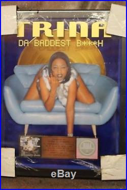 TRINA Da Baddest BH LP Gold RIAA Certified Award Atlantic Records (A4)