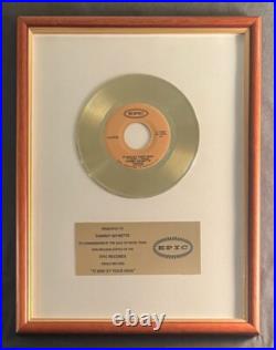 Tammy Wynette Stand By Your Man 45 Gold Non RIAA Record Award Epic Records SALE Tammy Wynette Stand By Your Man 45 Gold Non RIAA Record Award Epic Records SALE