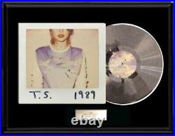 Taylor Swift T. S. 1989 White Gold Platinum Tone Record Lp Album Non Riaa Award