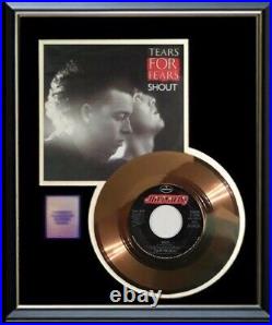 Tears For Fears Shout 45 RPM Gold Record Rare Non Riaa Award Rare