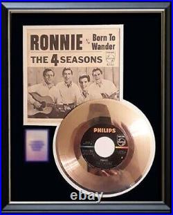 The 4 Four Seasons Ronnie 45 RPM Gold Record Rare Non Riaa Award