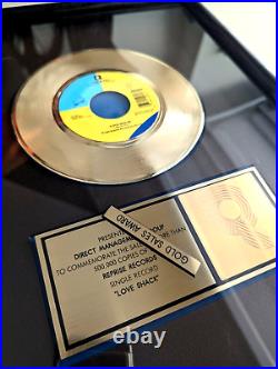 The B-52's LOVE SHACK RIAA Certified Gold Sales Award Single Record? ORIGINAL