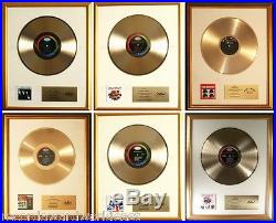 The Beatles 1964 Lot Of 6 LP Gold Non RIAA Record Awards Capitol Records