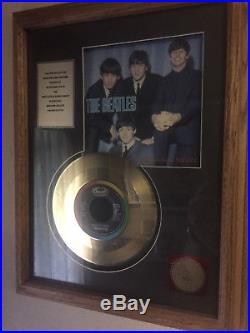 The Beatles A Hard Day's Night 24k Gold Disc 45rpm Record Award Single