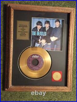 The Beatles A Hard Day's Night Special Edition 24kt Gold Plated Record Award