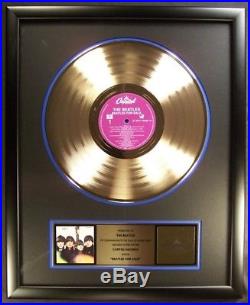The Beatles Beatles For Sale LP Gold Non RIAA Record Award Capitol Records