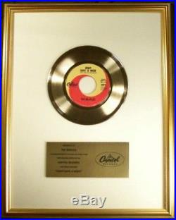 The Beatles Eight Days A Week 45 Gold Non RIAA Record Award Capitol Records