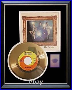 The Beatles Gold Record Strawberry Fields Forever 45 RPM Rare Non Riaa Award