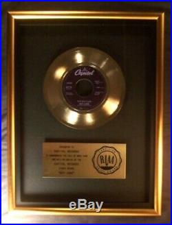 The Beatles Hey Jude 45 Gold RIAA Record Award Capitol Records