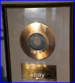 The Beatles Hey Jude RIAA gold record award presented to The Beatles, withCoA