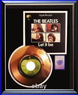 The Beatles Let It Be 45 RPM Gold Record Non Riaa Award Rare The Beatles Let It Be 45 RPM Gold Record Non Riaa Award Rare