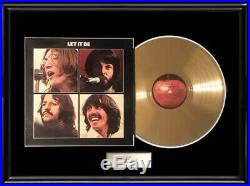 The Beatles Let It Be Rare Framed Lp Gold Metalized Record Non Riaa Award
