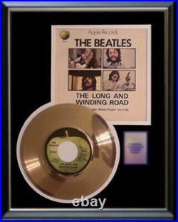 The Beatles Long Winding Road 45 RPM Gold Metalized Record Rare Non Riaa Award