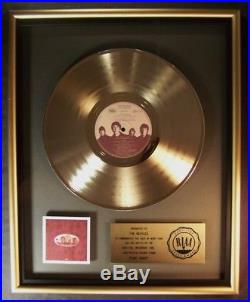 The Beatles Love Songs LP Gold RIAA Record Award Capitol Records To The Beatles