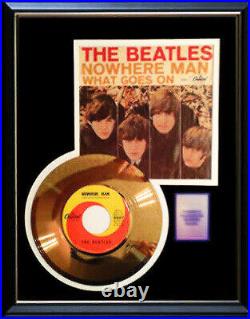 The Beatles Nowhere Man 45 RPM Gold Metalized Record Rare Non Riaa Award