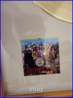 The Beatles SGT PEPPERS LP Gold Non RIAA Record Award Capitol Records
