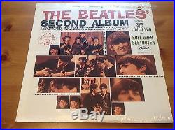 The Beatles' Second Album Factory Sealed #12 Lp Drill Hole Gold Record Award