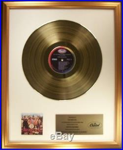 The Beatles Sgt. Pepper's Lonely Hearts Club Band LP Gold Non RIAA Record Award