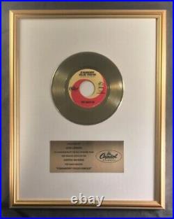 The Beatles Strawberry Fields Forever 45 Gold Non RIAA Record Award Capitol