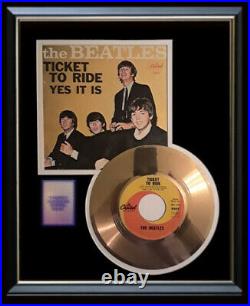 The Beatles Ticket To Ride Gold Metalized Record Rare 45 Pm Non Riaa Award