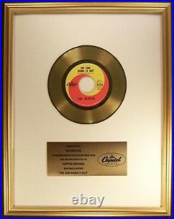 The Beatles We Can Work It Out 45 Gold Non RIAA Record Award Capitol Records