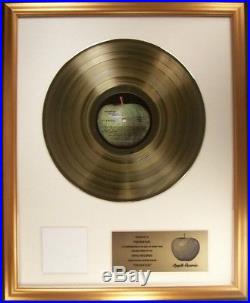 The Beatles White Album LP Gold Non RIAA Record Award Apple Records