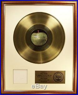 The Beatles White Album LP Gold RIAA Record Award To Apple Records