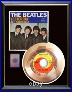 The Beatles Yesterday 45 RPM Gold Metalized Record Rare Non Riaa Award