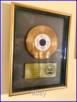 The Bee Gees official RIAA gold 45 single record award for song LOVE SO RIGHT