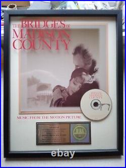 The Bridges of Madison County RIAA Gold Record Award Presentation Framed 500,000