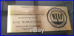 The CRUSADERS Images 1978 Blue Thumb Records RIAA Gold Floater RECORD AWARD Soul