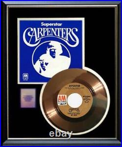 The Carpenters Gold Record Superstar Rare 45 RPM Rare Non Riaa Award